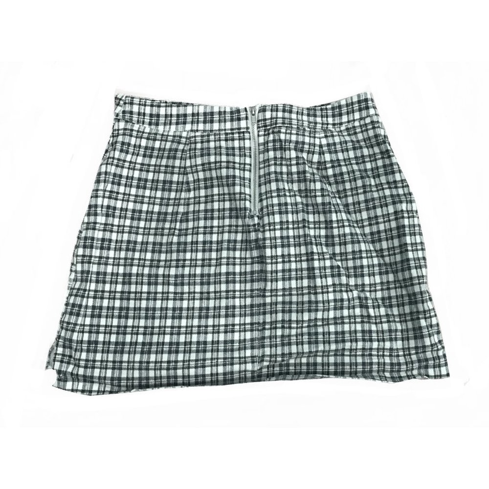 GINGHAM MINI SKIRT - DARK BLUE
